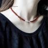 Ожерелье из красного агата и барочного жемчуга высокого класса