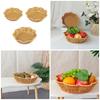 Imitation Wicker Bread Basket Elegant Flower Shape Serving Trays for Display Storage In Kitchen or Market