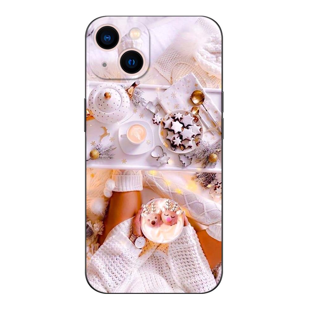 Черный чехол из ТПУ для Huawei Y9S Y6S Y8S Y5P Y7P Y8P y7 Y5 lite Prime 2018 Y6 2019 чехол зима девушка рождество