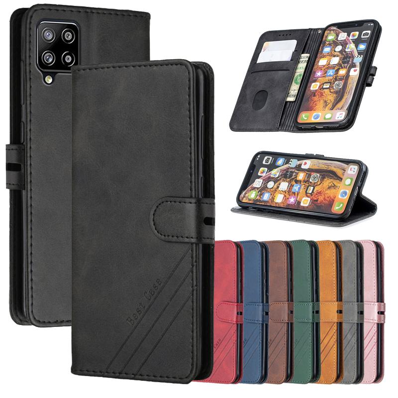 Кожаный чехол-книжка M12 для Samsung Galaxy M12 M 12 M51 M31s M02s F02s M42 5G с магнитной подставкой и кошельком, чехол для телефона Coque