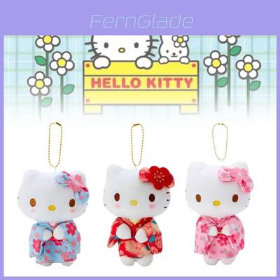Очаровательный брелок-плюшевая кукла Hello Kitty с дизайном в японском кимоно, в нескольких цветах
