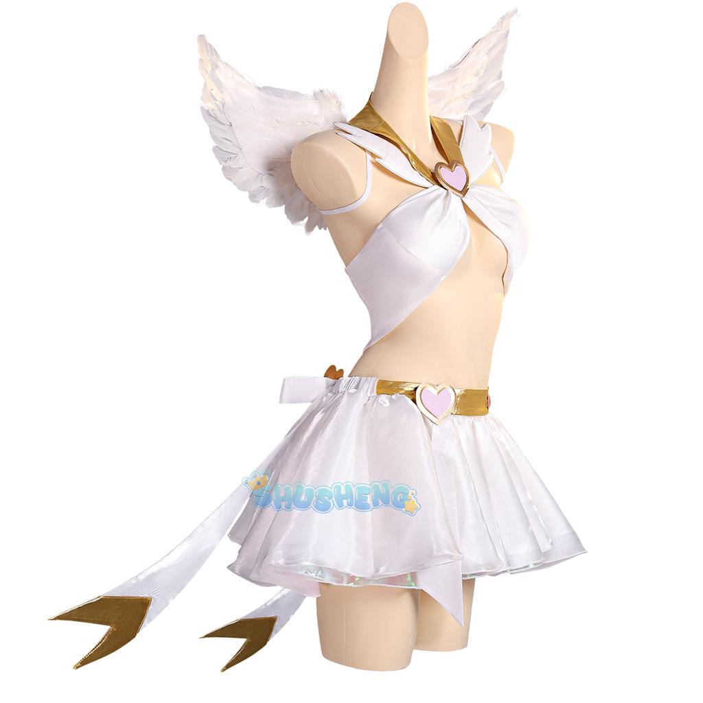 Panty Stocking Cosplay PANTY & STOCKING with GARTERBELT Costume Angel Dress Wing Women Halloween Carnival Party
