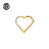 G23 Titanium Heart-Shaped Nose Ring Stud - Seamless Earrings for Body Piercing