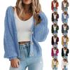 Women's Chunky Knit Cardigan Sweaters Trendy Casual Long Sleeve Open Front Button Down Knitted Outerwear Coats