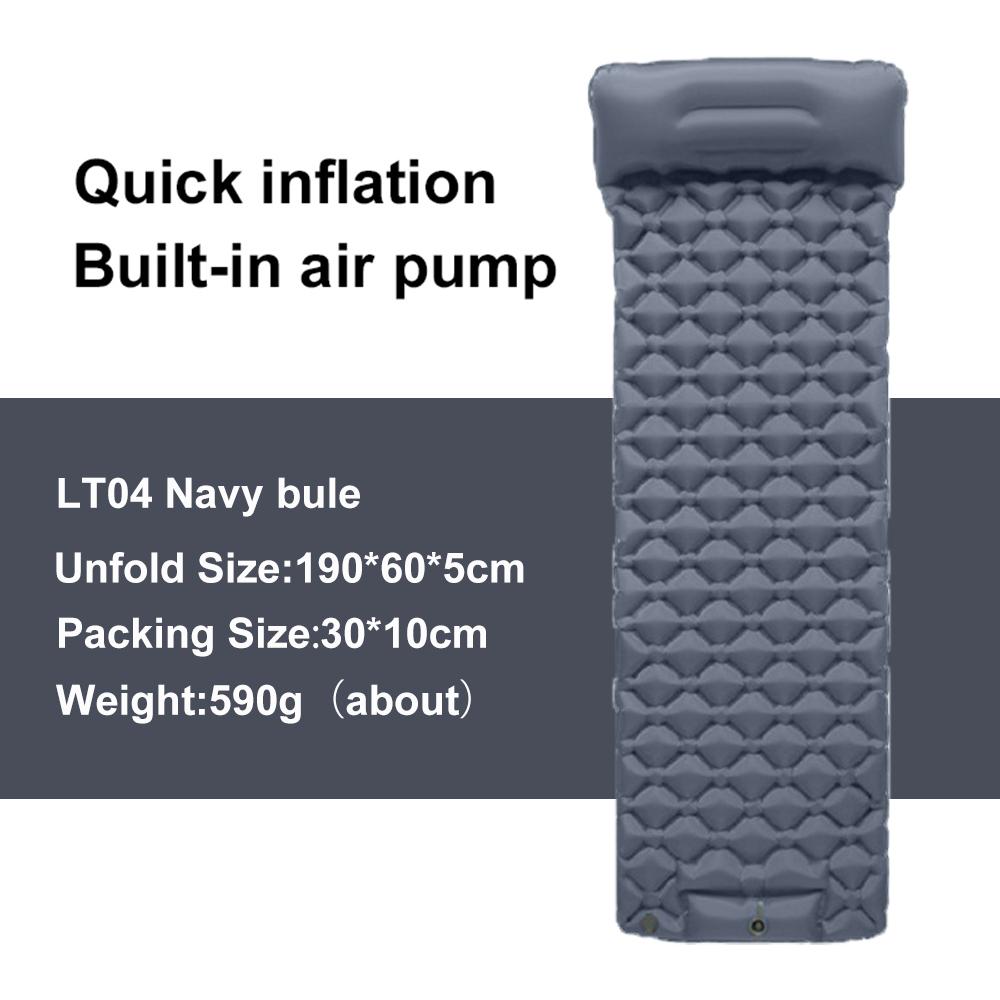 Надувной коврик для сна на открытом воздухе, надувной матрас для кемпинга, встроенный насос, сверхлегкий дорожный коврик на воздушной подушке с подголовником для путешествий, пешего туризма