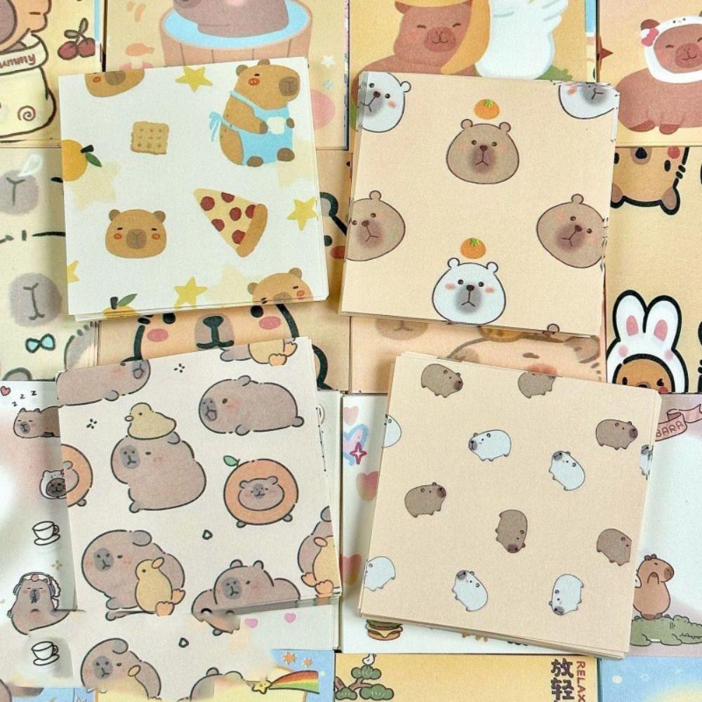 Декоративные бирки Capybara Note Paper Канцелярские принадлежности Cute Capybara Memo Pad Bookmark Marker