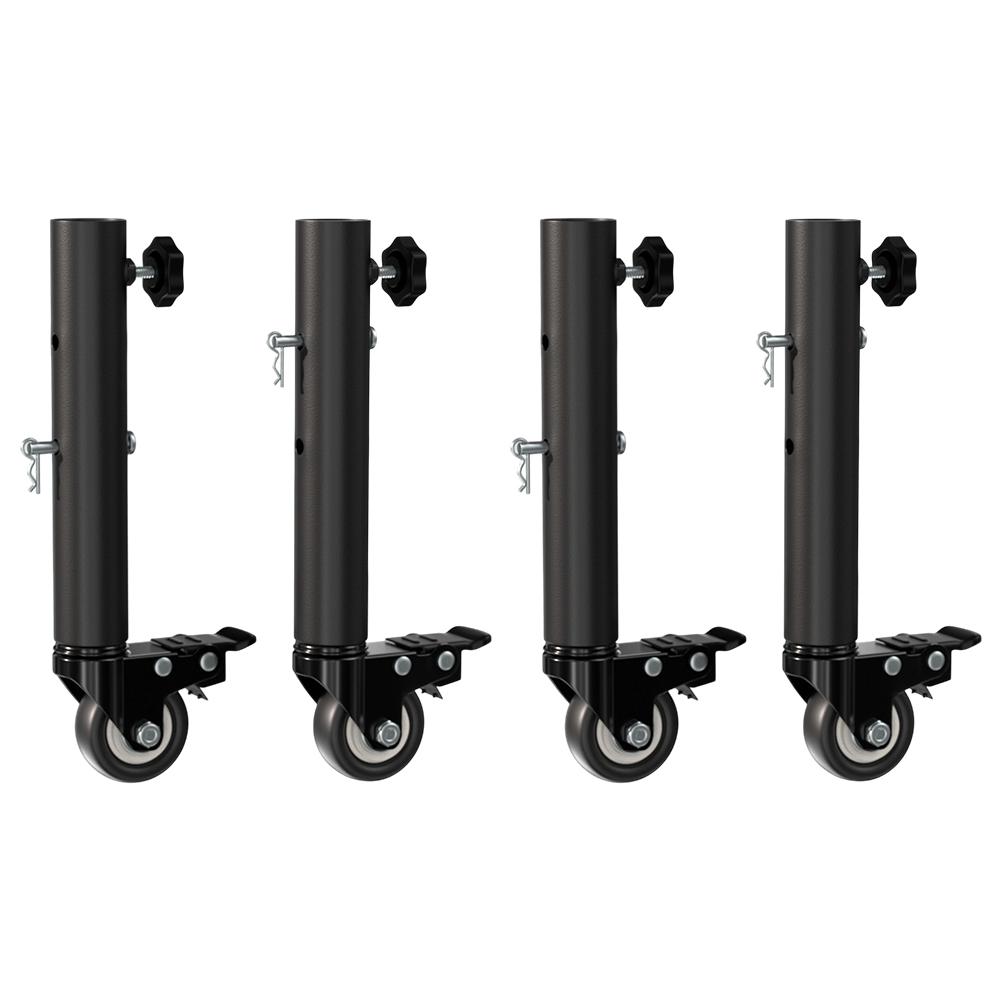 Support Casters Adjustable Support Casters With Brakes And 360° Swivel Design For Furniture 30*16*6cm Storage Rack Base
