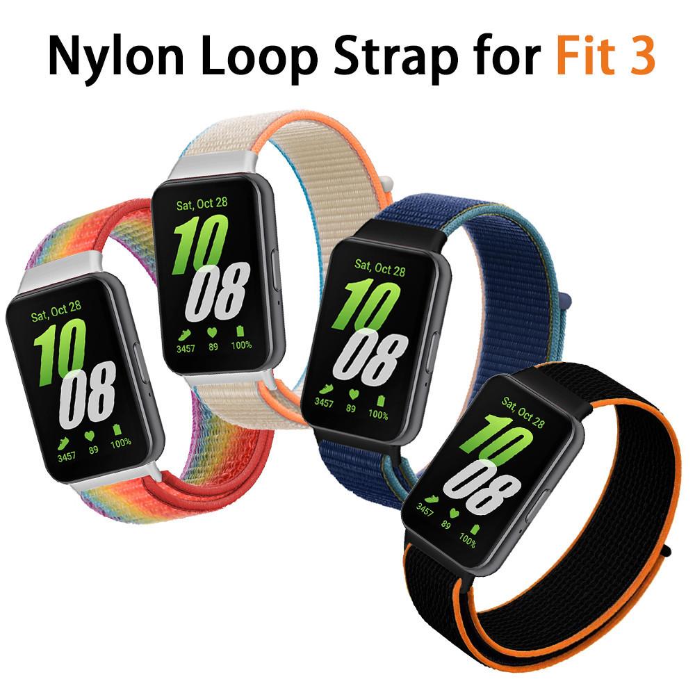 Нейлоновый ремешок для Samsung Galaxy Fit 3, регулируемый эластичный браслет-петля, ремешок для часов для Samsung Galaxy Fit3, сменный ремешок