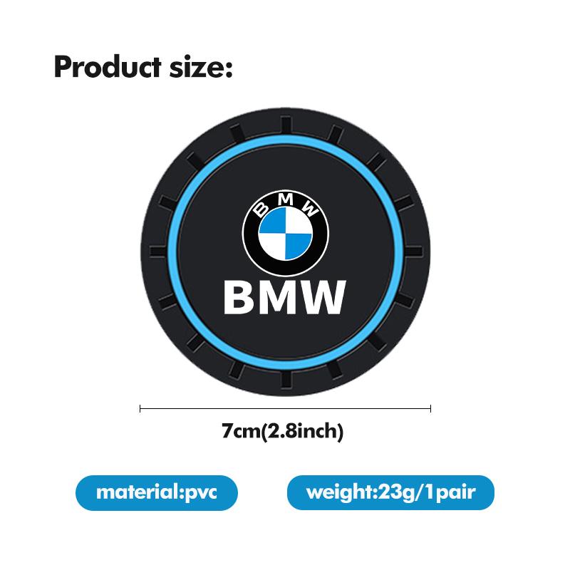 2pcs Silica Gel Car Coaster Water Cup Holder Anti Slip Pad Mat For BMW G30 G20 M3 M5 E91 E92 E93 E36 E70 X3 X4 X5 X1 E39 F30 XN9