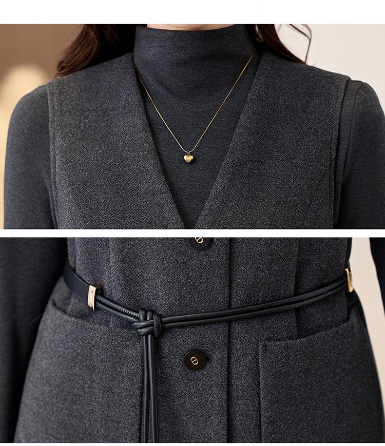 2025 Spring High-End Women's Fashion Two-Piece Set: Elegant Slimming Shirt & Vest Dress ME1861