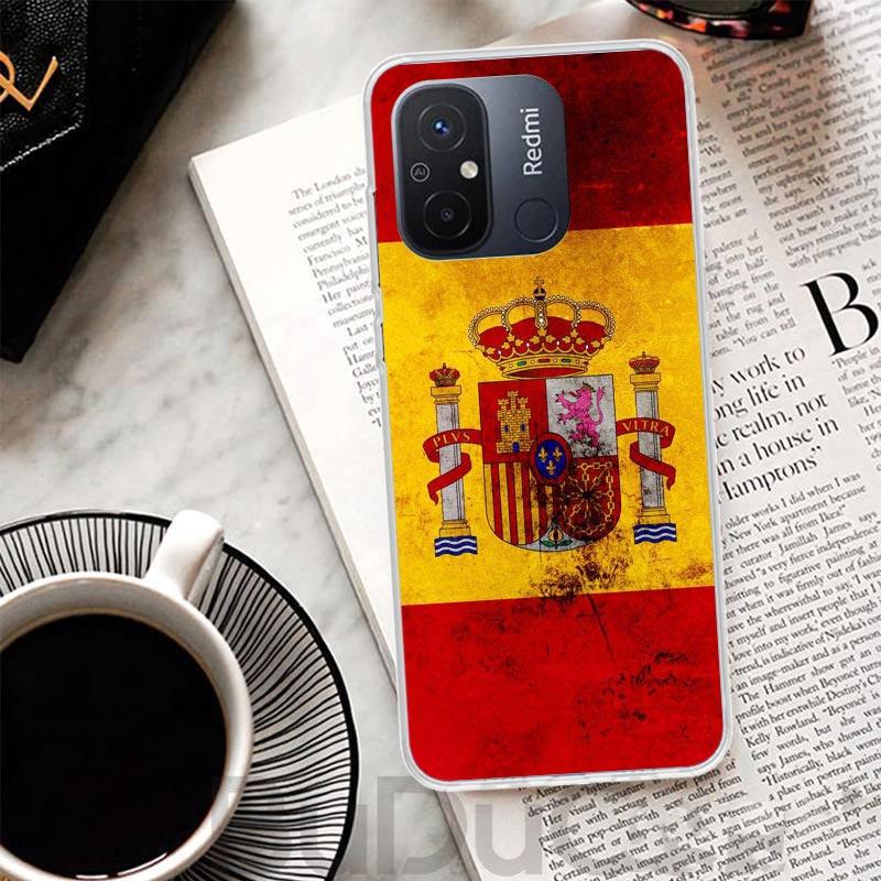 Чехол-флаг с гербом Испании для Xiaomi Redmi 12 12C 10 10C 9 9C 9T 9A Чехол для телефона 10A 8A 8 7A 7 6A 6 Pro K60 K20 K40 S2 Печать C
