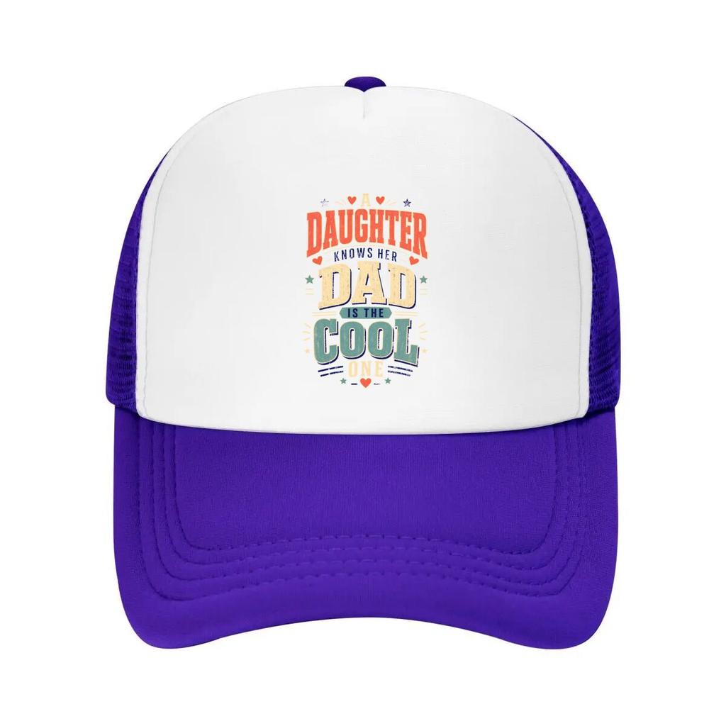 Proud Daughter Dad Quote Typography Mesh Baseball Cap Casual Hat Outdoor For Womens Unisex FeUnisex