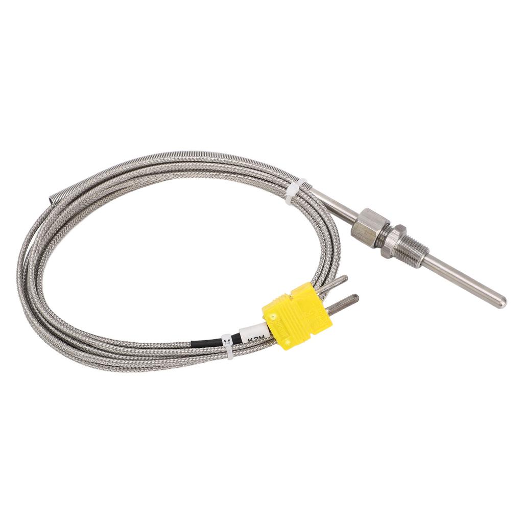Датчик термопары типа K 18 NPT 80 мм Температурный зонд Желтый разъем ?от 100 до 1250 градусов Цельсия