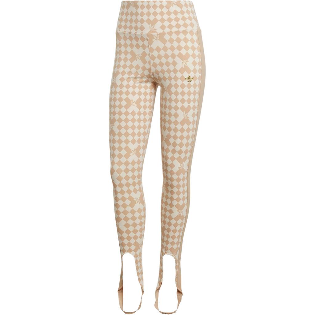 Adidas Ski Chic Allover Print Tights Women Tights Yellow White IA3916