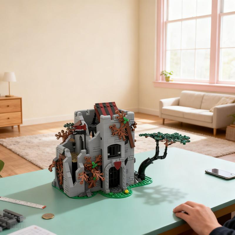 809 деталей MOC Заброшенная Башня Замок Модель Строительные Блоки Конструктор Рождественские Подарки Игрушка Креативная DIY Идея Сборка Кирпич Дети