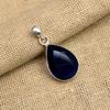 Blue Sapphire Lab-Created Gemstone Handmade 925 Sterling Silver Jewelry Pendant For Women
