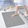 Супервпитывающий коврик для ванной, коврик для ванной с резиновой основой, нескользящий, быстросохнущий и машинная стирка, удобный тканевый коврик для ванной