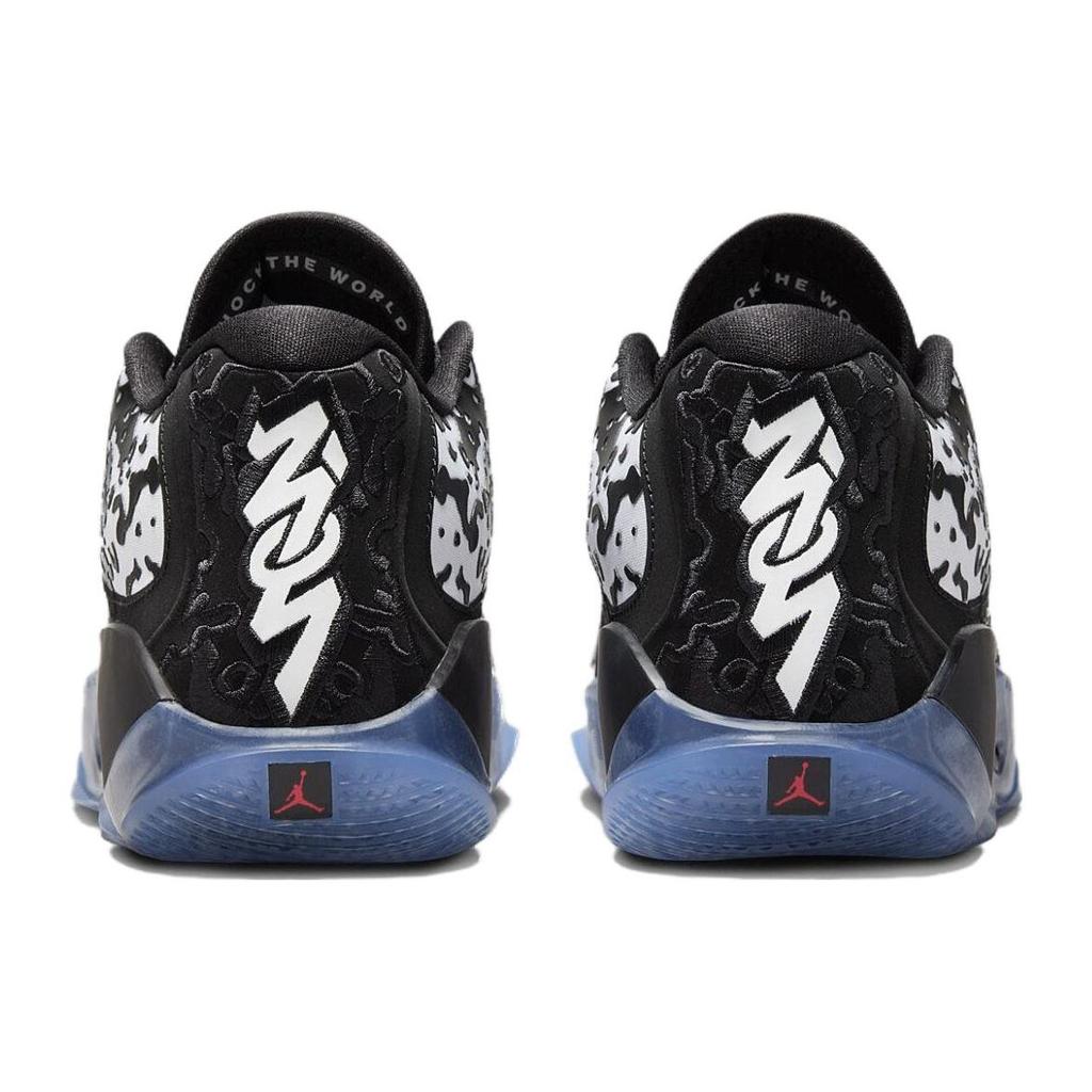 Air Jordan Zion 3 PF Gen Zion Мужские Кроссовки Черный Белый Лазерно-Оранжевый DR0676-018