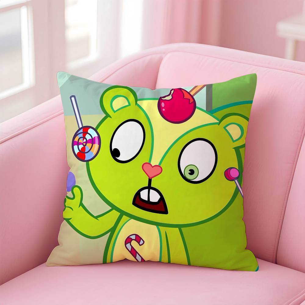 N-Ореховый H-Счастливое Дерево Друзья Наволочка Комфорт Диван-Кровать Шёлковая элегантная Невидимая молния Индивидуальная Декоративная наволочка