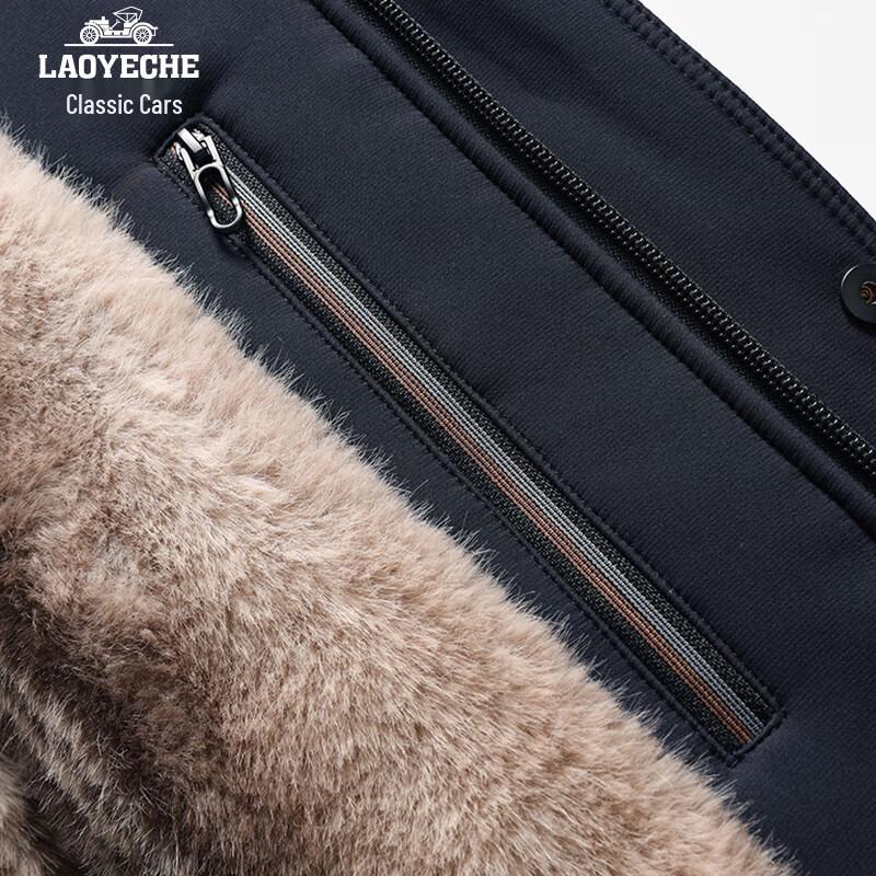 Мужская зимняя куртка средней длины с подкладкой и съемным меховым воротником