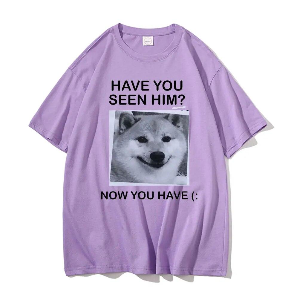 Вы видели его, теперь у вас есть футболка Шиба-ину, футболки с графическим принтом, забавные унисекс женские модные футболки большого размера, футболка унисекс