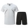 Summer quick-drying short-sleeved sports suit, running suit, comprehensive training suit, quick-drying, cool and comfortable short-sleeved shorts whol
