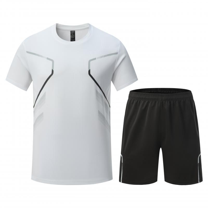 Summer quick-drying short-sleeved sports suit, running suit, comprehensive training suit, quick-drying, cool and comfortable short-sleeved shorts whol