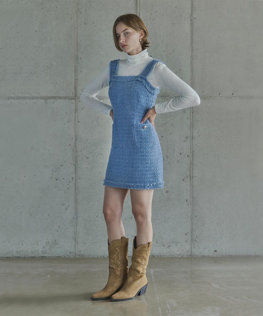 Ihr Tweed Mini Dress / Blue