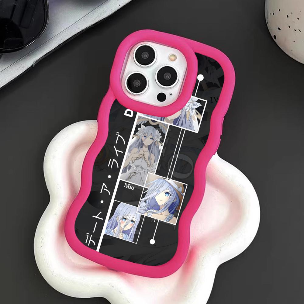 Чехол для мобильного телефона Date a Live Мио Такамия с волнистым краем из ТПУ для iPhone 17 16 15 14 13 12 11 Air Pro Max Plus Цветная крышка