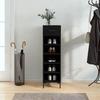 VidaXL Shoe Cabinet Black 30x35x105 Cm Engineered Wood 829677