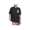 adidas Баскетбольная футболка Anthony Edwards Series FW24 с принтом логотипа и круглым вырезом, с коротким рукавом, мужские топы, черного цвета IY1593