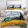Van Gogh Art Cute Kawaii Пододеяльник Одеяло Постельное белье Мягкий пододеяльник и наволочки для подростков Односпальная/Двуспальная/Queen/King