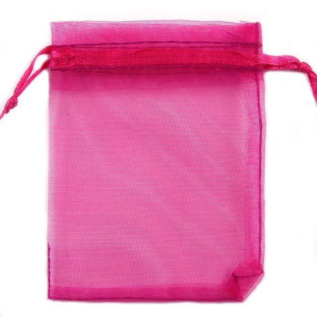 New 50Pcs Organza Bag Jewelry Packaging Gift Candy Wedding Party Goodie Packing Favors Pouches Drawable Bags Present Sweets Pouc