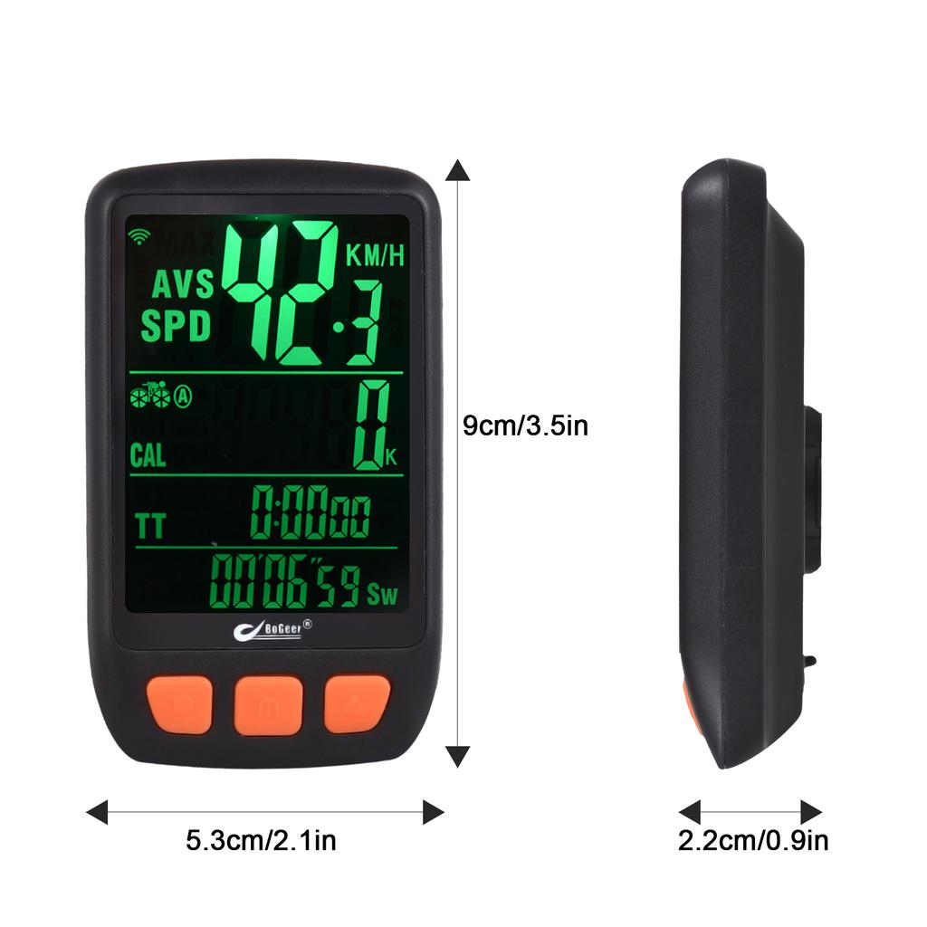 Bicycle Cycling Computer Wireless Digital Bike Speedometer Odometer with Rechargeable Battery