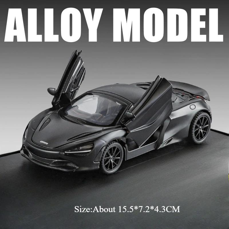 1:Масштаб 32 Модель спортивного автомобиля 720S Senna Игрушка Музыка Свет Металл Литье под давлением Резиновые шины Коллекция миниатюрных транспортных средств Хобби Подарки