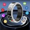SACOSDING Smart Ring For Men Women Multi Sports Modes Heart Rate Blood Oxygen Monitoring IP68 Waterproof Stainless Steel Sports Ring