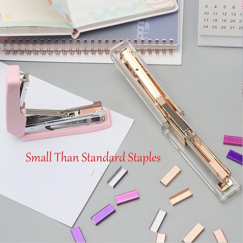 NatSumeBasics Colorful #10 Staples Colored Staple for Mini Stapler, 4000 Metallic No. 10 Staples, Smaller Than Standard Staple (Assorted)