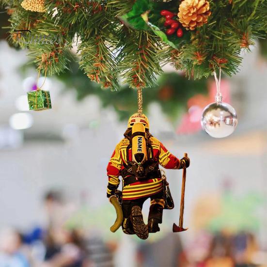 Рождественская елка, украшение пожарного со шнурком, широко используемое автомобильное зеркало заднего вида, подвеска пожарного, подвесное украшение