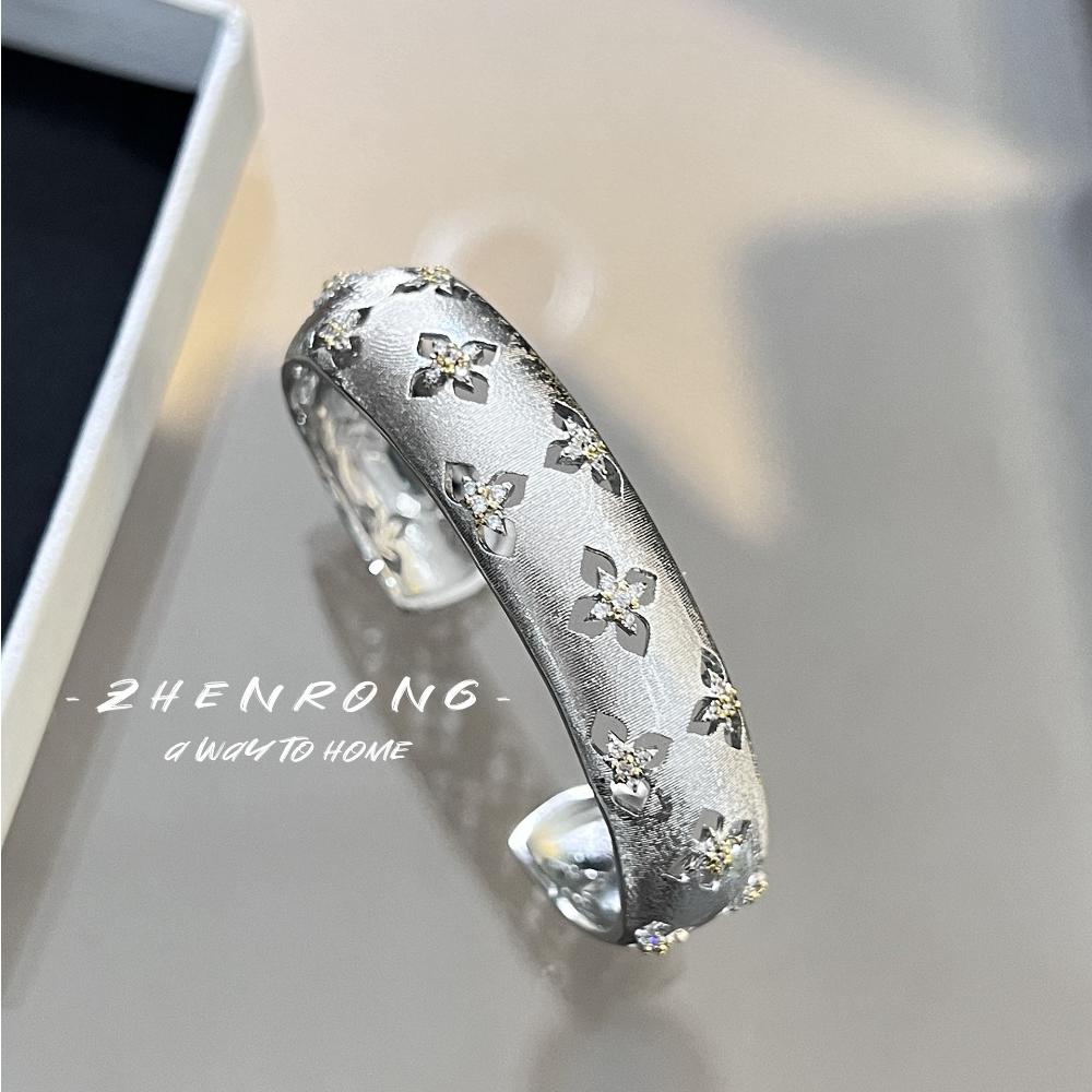 Vintage Boho Two Tone Gold Brushed Handmade Ring Set with Earrings Necklace Bracelet Real Gold Plated Jewelry