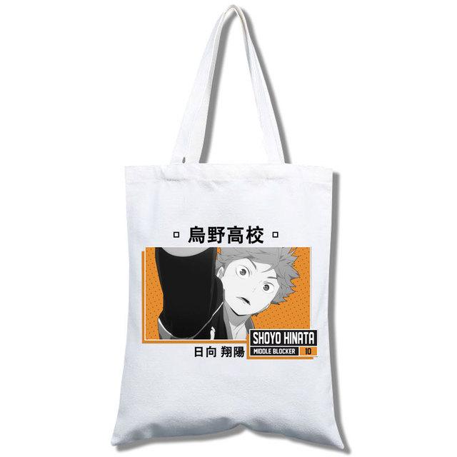 Футболка Haikyu Manga Nishinoya Yuu Oikawa Tooru с мультяшным принтом и графическим принтом, сумки для покупок для девочек, модная повседневная сумка-тоут