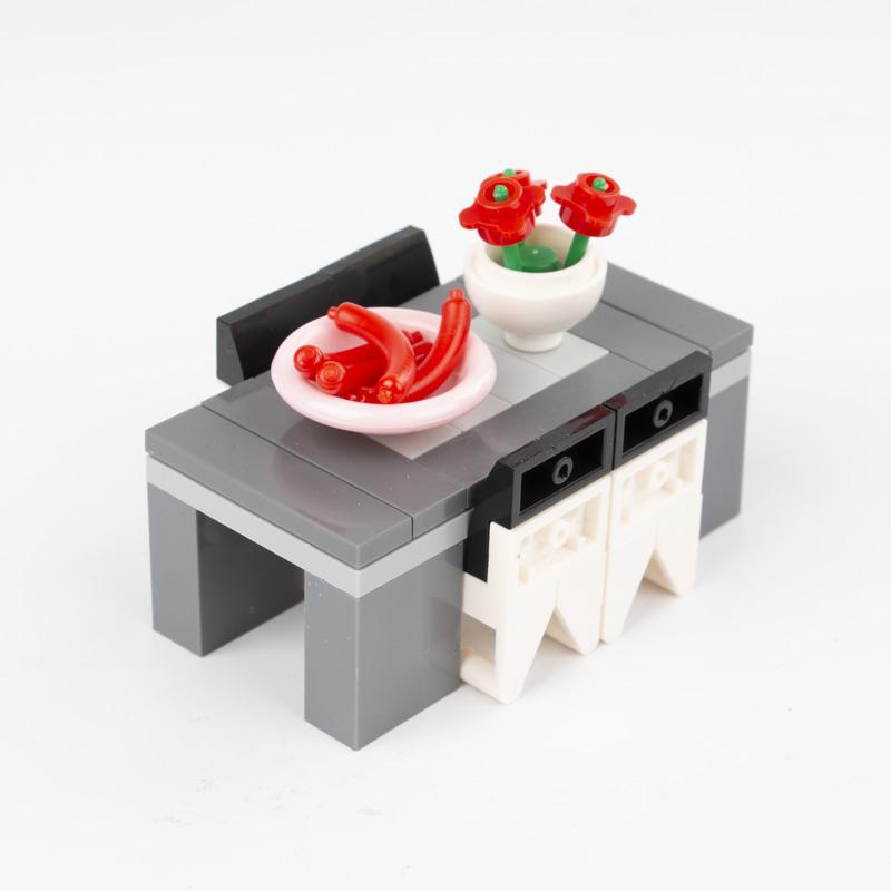 Конструктор Brick City Мебель Обеденный стол Стул Аксессуар Совместим и подходит ко всем основным брендам