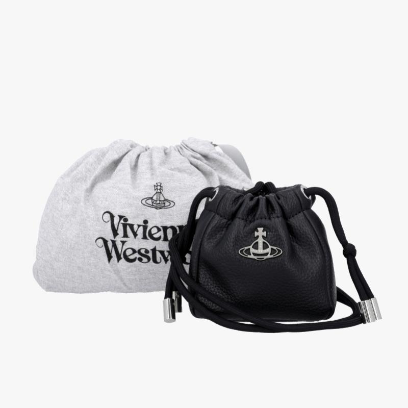 Vivienne Westwood Веганская Био-Зеленая Зернистая Сумка-Мешочек Hillary Micro Bucket Pouch Bag N403