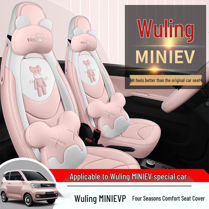 Wuling Hongguang Mini EV Leather Cartoon Car Seat Cushion