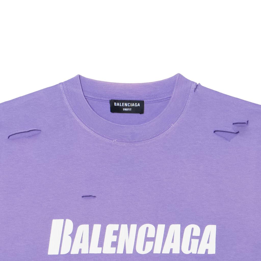 Balenciaga Свободная футболка 'Фиолетовый/Белый' 651795TKVB83078