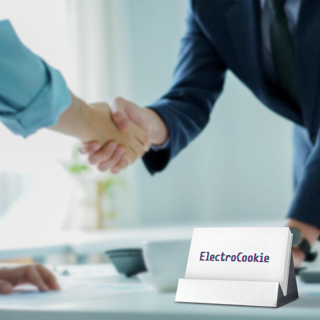 Premium Aluminum Business Card StandHolder - Simple & Modern Design Fits Brochures & Menus Ideal for Offices, Reception Desks, Restaurants, and