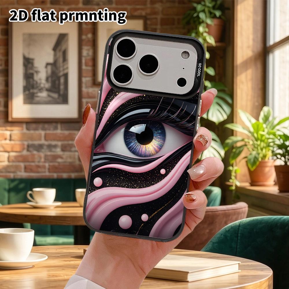 Phone Case: 2D flat design, fits iPhone 18, 17, 16, 15, 14, 13 Pro in silver color, couple style, dreamy galaxy, Christmas and Halloween gifts