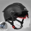 Double Lens Electric Motorcycle Helmet Electric Bike Half Helmet Summer Sun Protection Safety Helmet For Women Men