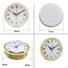 Quartz Clock Insert Round Movement White Dial Gold (3 Inch/80 Mm)