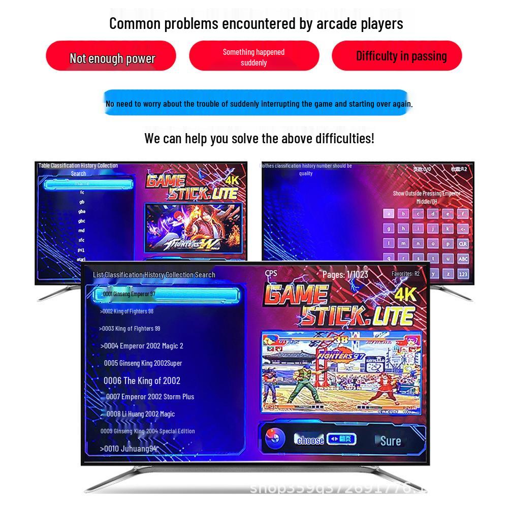 Игровая консоль M8 HDMI HD Retro TV с беспроводным геймпадом для аркадных развлечений для двух игроков