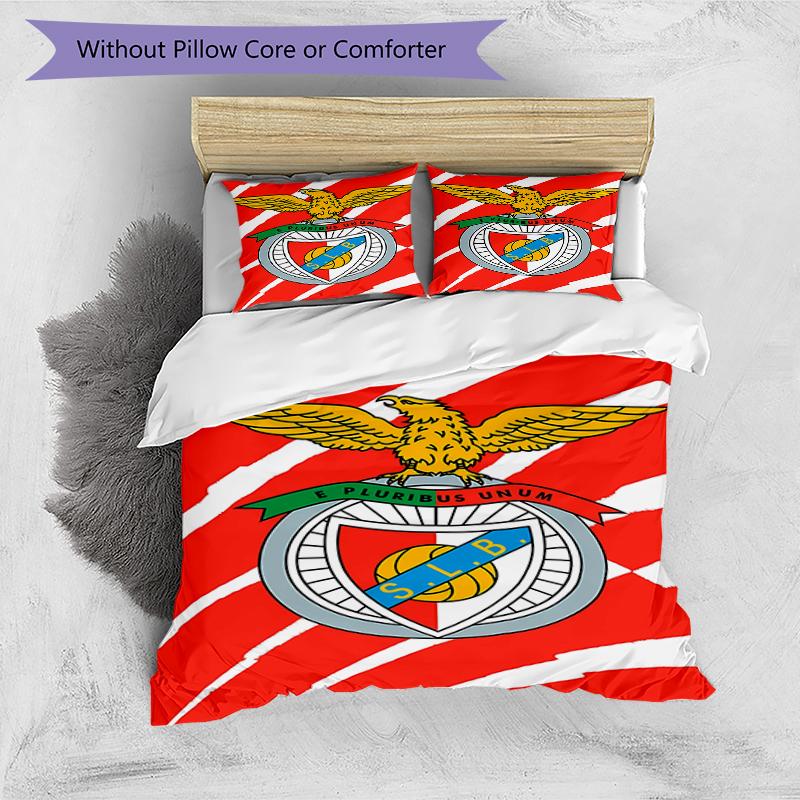3pcs Football Team (18) Design Cover Set - HD Printed Bedding with 1 Cover and 2 Pillowcases - Perfect for Home and Dorm Decor